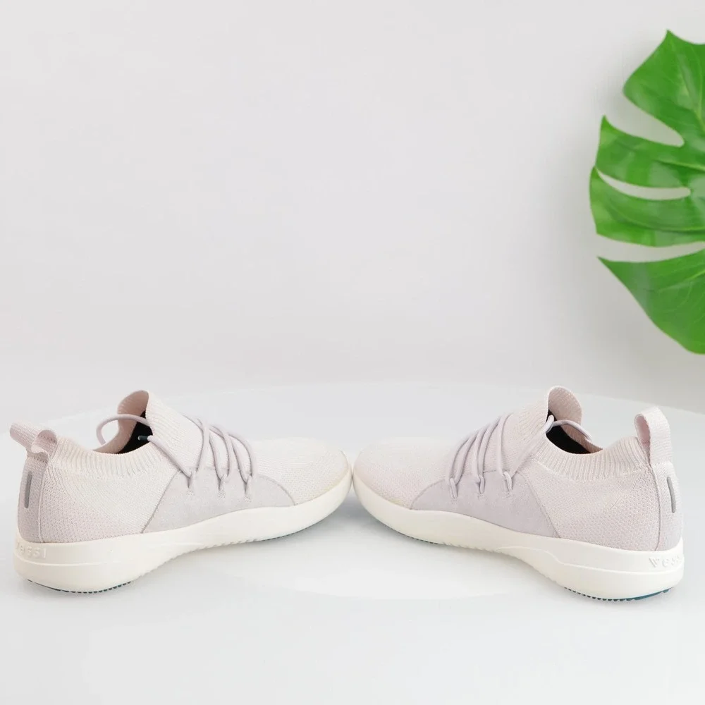 Vessi Womens Cityscape Classic Sneaker Size 8 Waterproof White Rose Lace Up Shoe